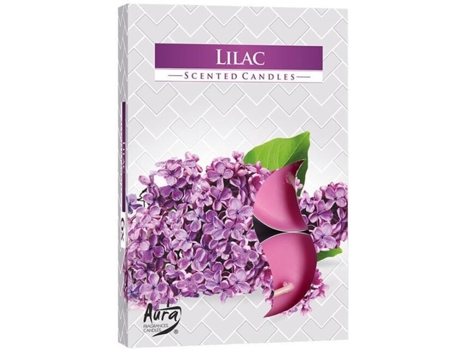 Velas Aura Tealight Lilás 4x6 Unidades