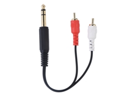 Cabo 6.35 Estéreo Para 2rca Macho Ouro 0.2m