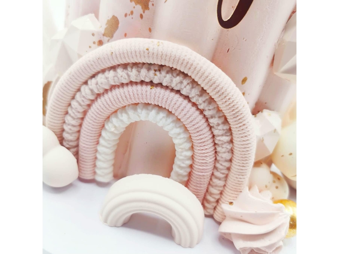 Molde De Silicone Com Estampa De Corda E Borla