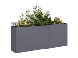 Vaso de Jardim HARLANV1 200x40x80 cm de aço laminado a frio antracite
