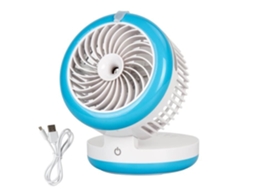 Ventilador Recarregável, Marca, Modelo, Azul, Multifuncional E Com Vento Forte Azul