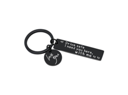 Porta-Chaves Drive Safe em Aço Inoxidável Preto INF