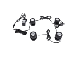 Luminária para lago 4 em 1 2026 com temporizador, LED branco quente 3000k/3200k, submersível, à prova d'água IP68, plugue americano 110v