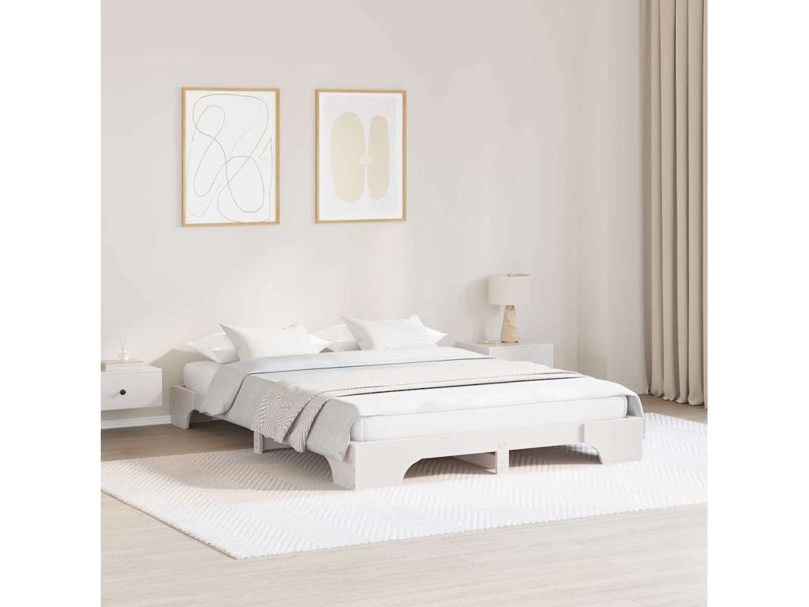 Vidaxl Estrutura da Cama Branco 150 X 200 Cm