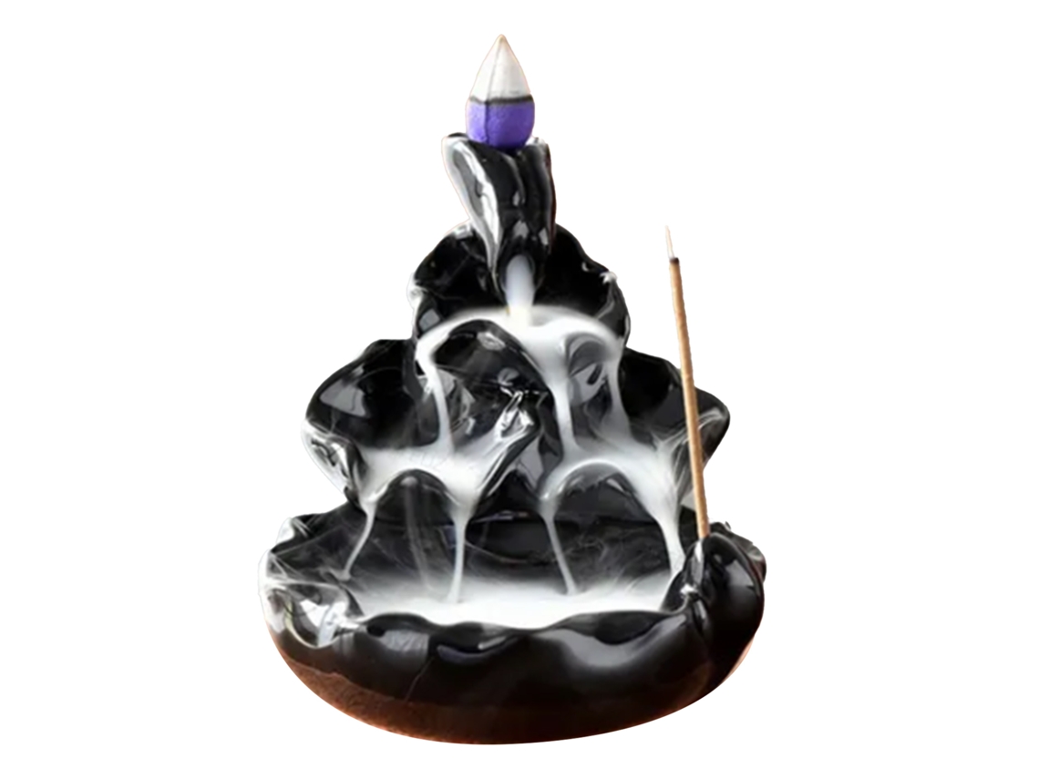 Baok - Queimador de incenso de cerâmica antigo com retorno de fluxo para relaxamento, meditação, uso doméstico, café e auxílio para dormir