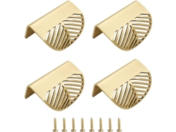 4 puxadores de armário Nova Line de zinco para cozinha, gaveta, porta, handle grip resistente | S/MARCA