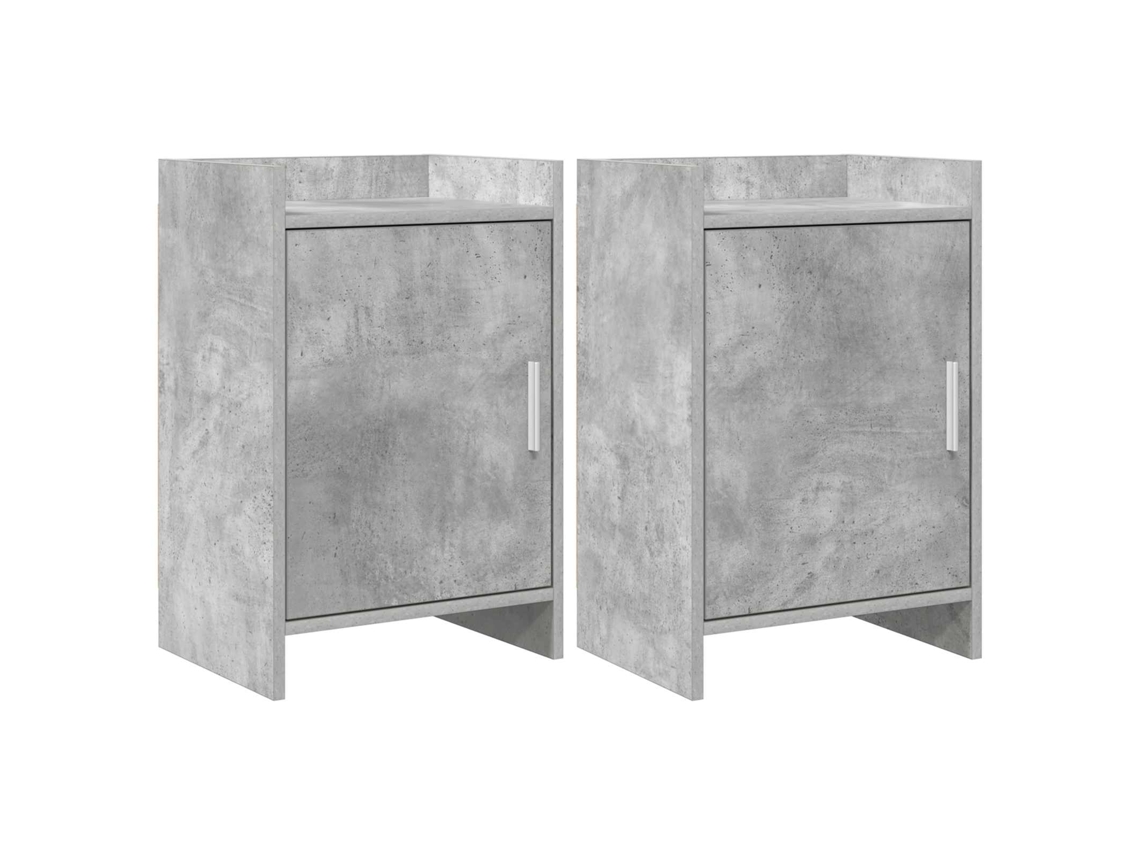 Vidaxl Mesas De Cabeceira 2 Pcs Cinzento Cimento 40 X 30 X 60 Cm