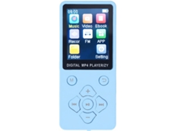 Reprodutor de música MP3, som HiFi, tela colorida, reprodutor MP4 Bluetooth 5.0 para casa (azul)