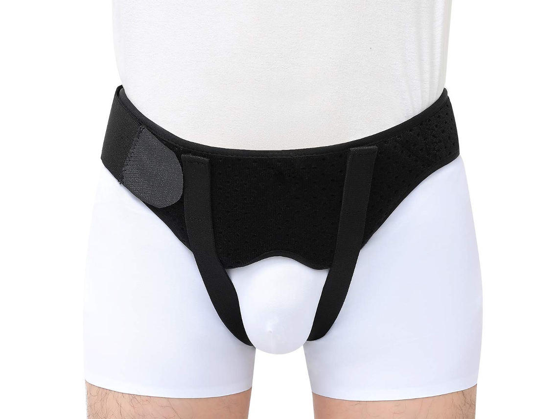 Cinta Brilvibera Traverse para hérnia inguinal unilateral ou bilateral, ou hérnia esportiva.