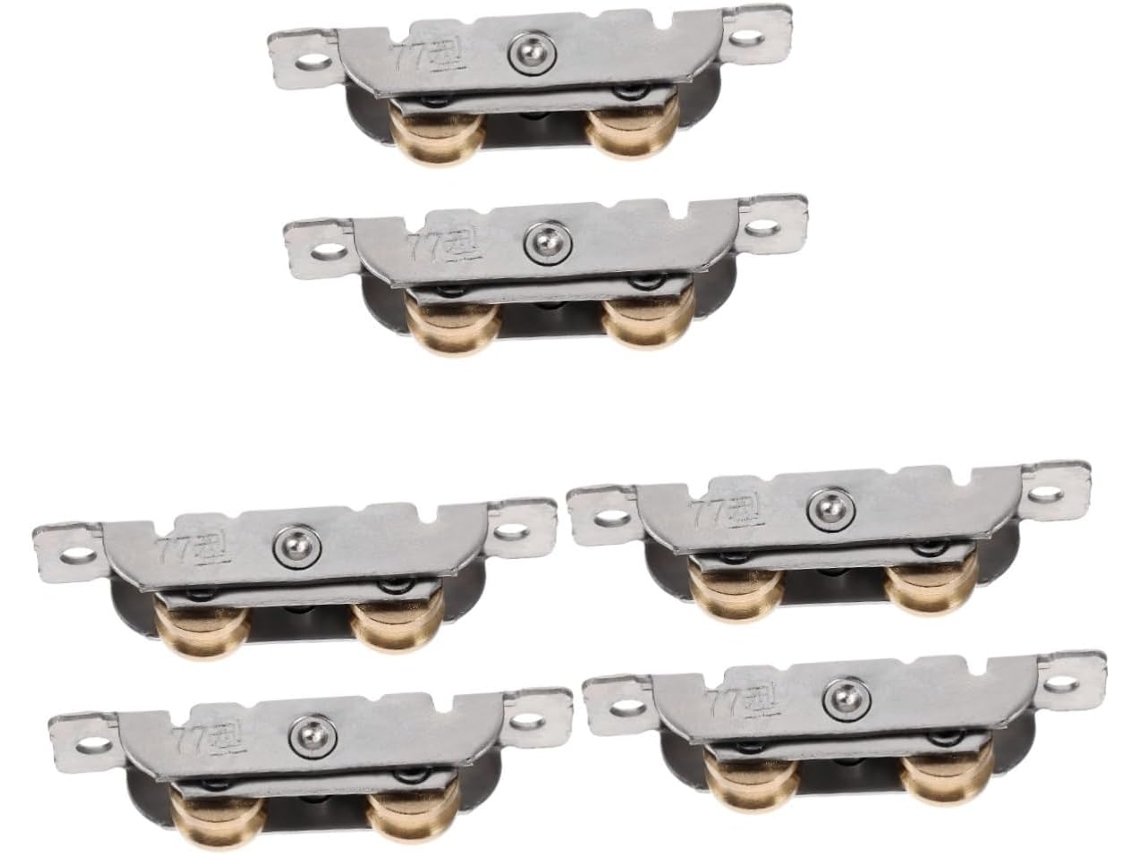 Conjunto De 6 Rodízios Deslizantes Para Porta Em Aço Inoxidável Com Polia Rolante