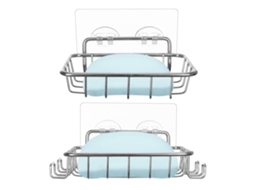 Conjunto AQUAFORGE de 2 Saboneteiras para Parede do Chuveiro, com Ganchos