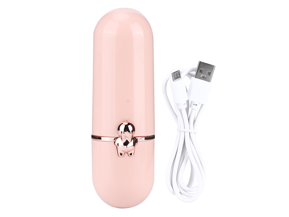 Ventilador Mini Plegable Portátil Usb Recargable Rosa Polvo