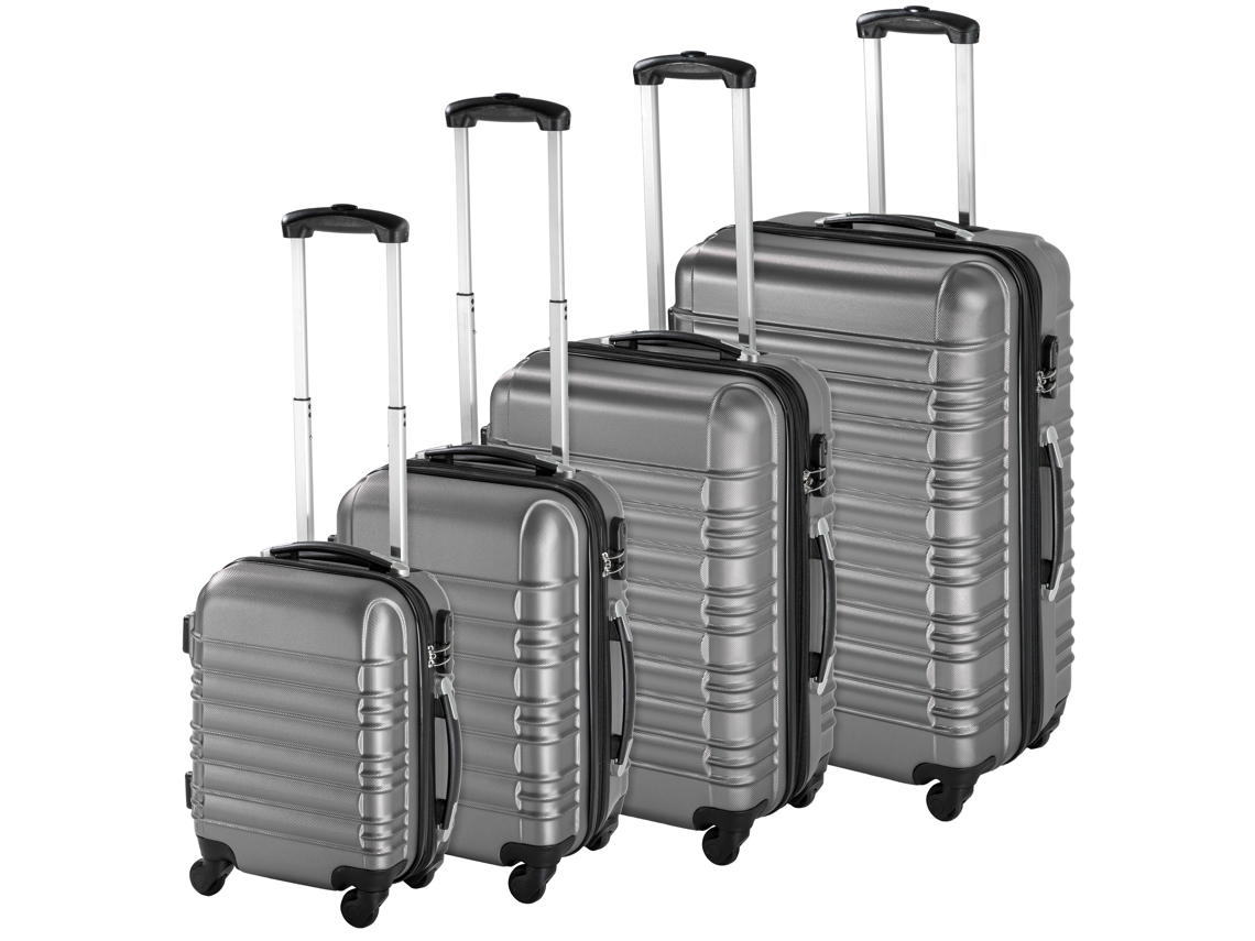 Tectake Conjunto De 4 Malas Em Abs, Cinzento