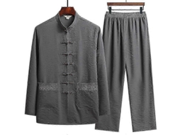 Camiseta Para Homem Em Linho E Algodão - Lavagem À Mão Fria, Passar A Temperatura Normal Cinza Escuro