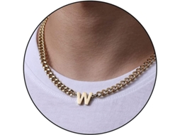 2026 collar de Cadena Cuban Link Con Letra Inicial A z de Acero Inoxidable 6,5mm 18+2 Pulgadas Regalo de Joyería para Hombres, Mujeres Y Niños