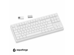 Teclado Mecânico Tri-modo 87 Teclas Branco