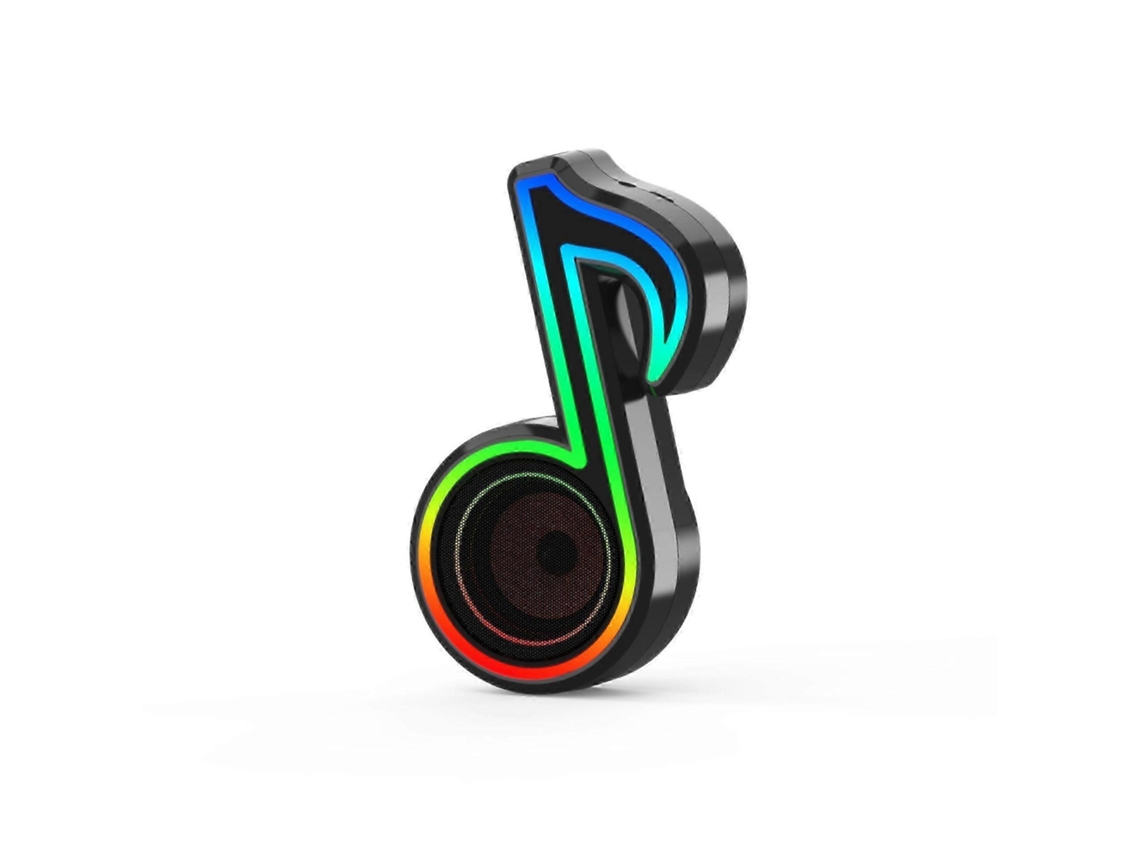 Mini Alto Falante Portátil De Notas Musicais Olysi Shop (preto)