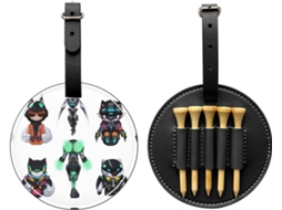 Bolsa para Guardar Tees de Golfe Cyber Neon Black Fácil de Transportar e Mais Eficiente para Jogar Golfe.