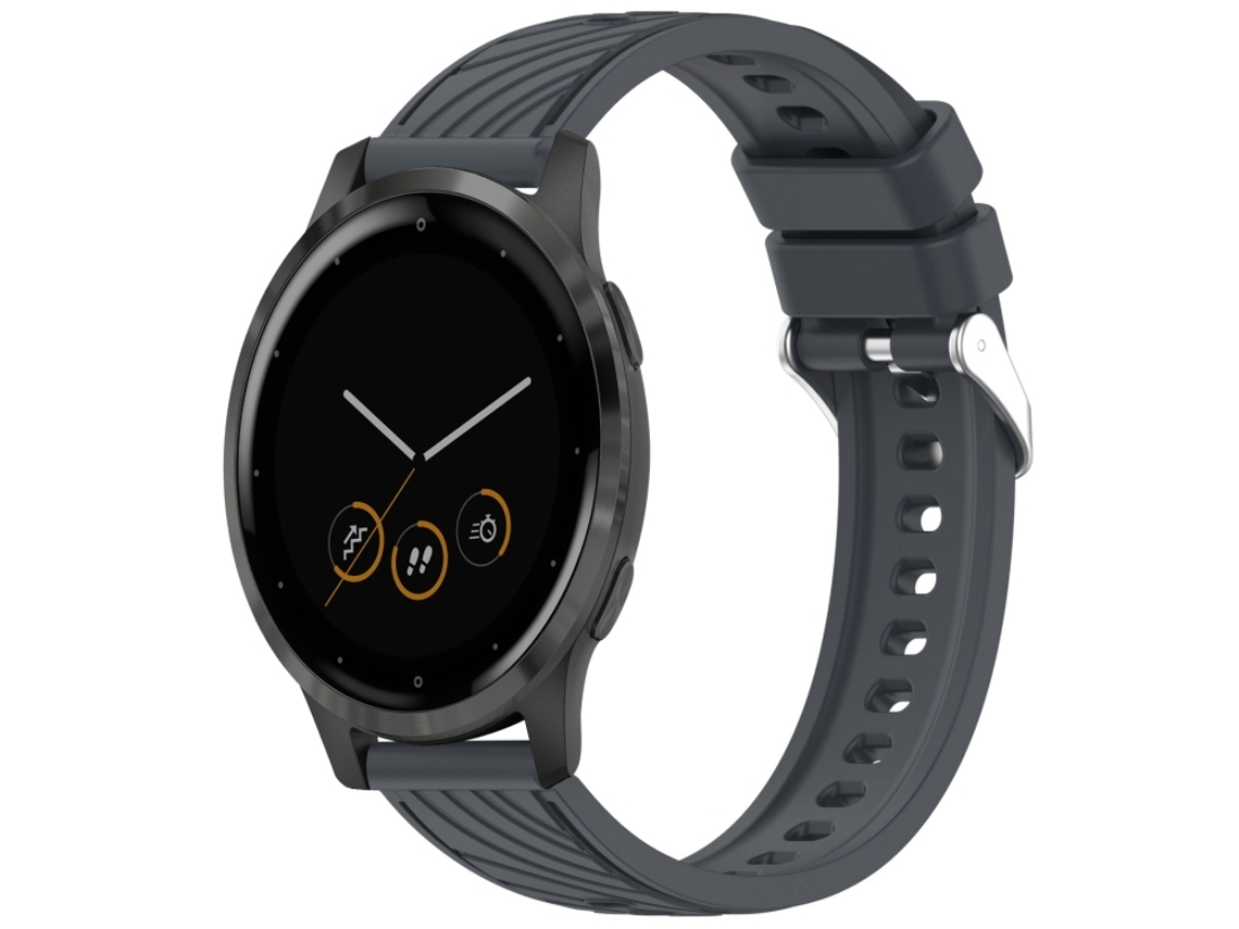 Bracelete Garmin Vivoactive 4s Silicone Textura Listrada de 18mm XIAOMOYU