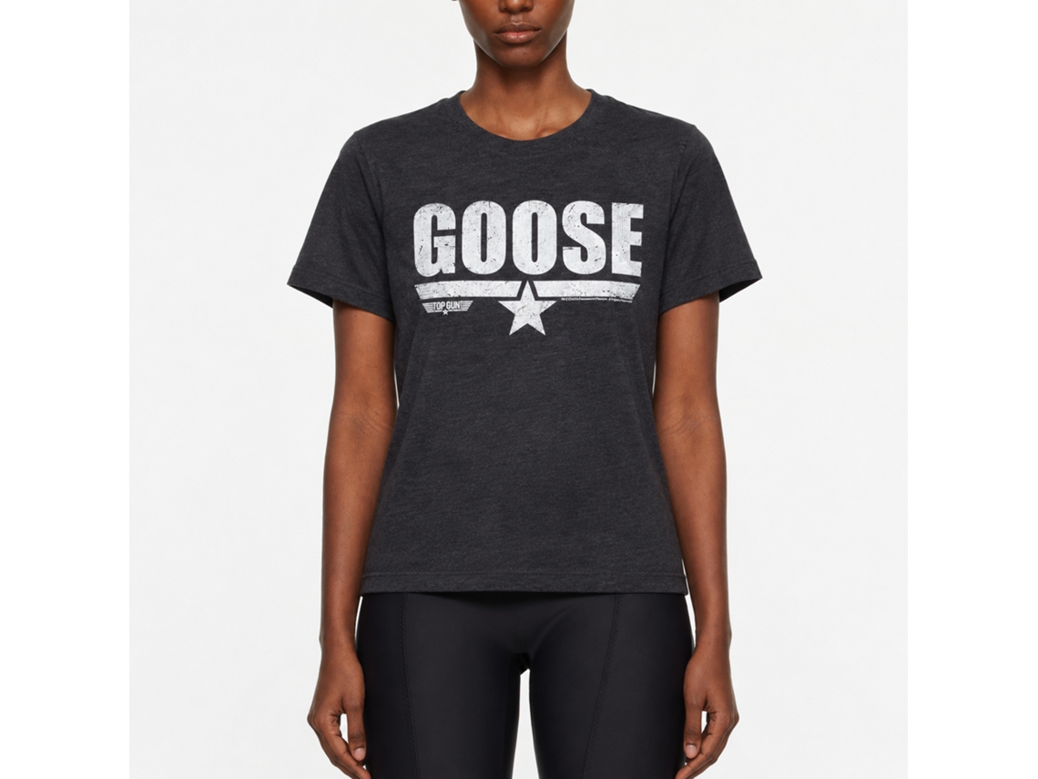 Rockinstone Top Gun Movie Goose Heather Navy Adult T-shirt Size:xl