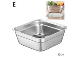 Bacia Quadrada Grande Em Aço Inox Com Ultra Capacidade E Resistente Ao Calor Para Lavar Panelas, Frutas E Legumes.