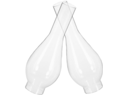 Conjunto De 2 Abajures Vintage De Vidro Transparente Para Lâmpadas A Querosene Ou Óleo