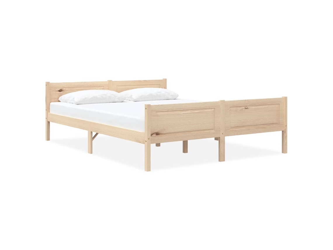 Bed Frame, Bed Frames Vidaxl Marrom Madeira De Pinho (160 X 200 Cm)