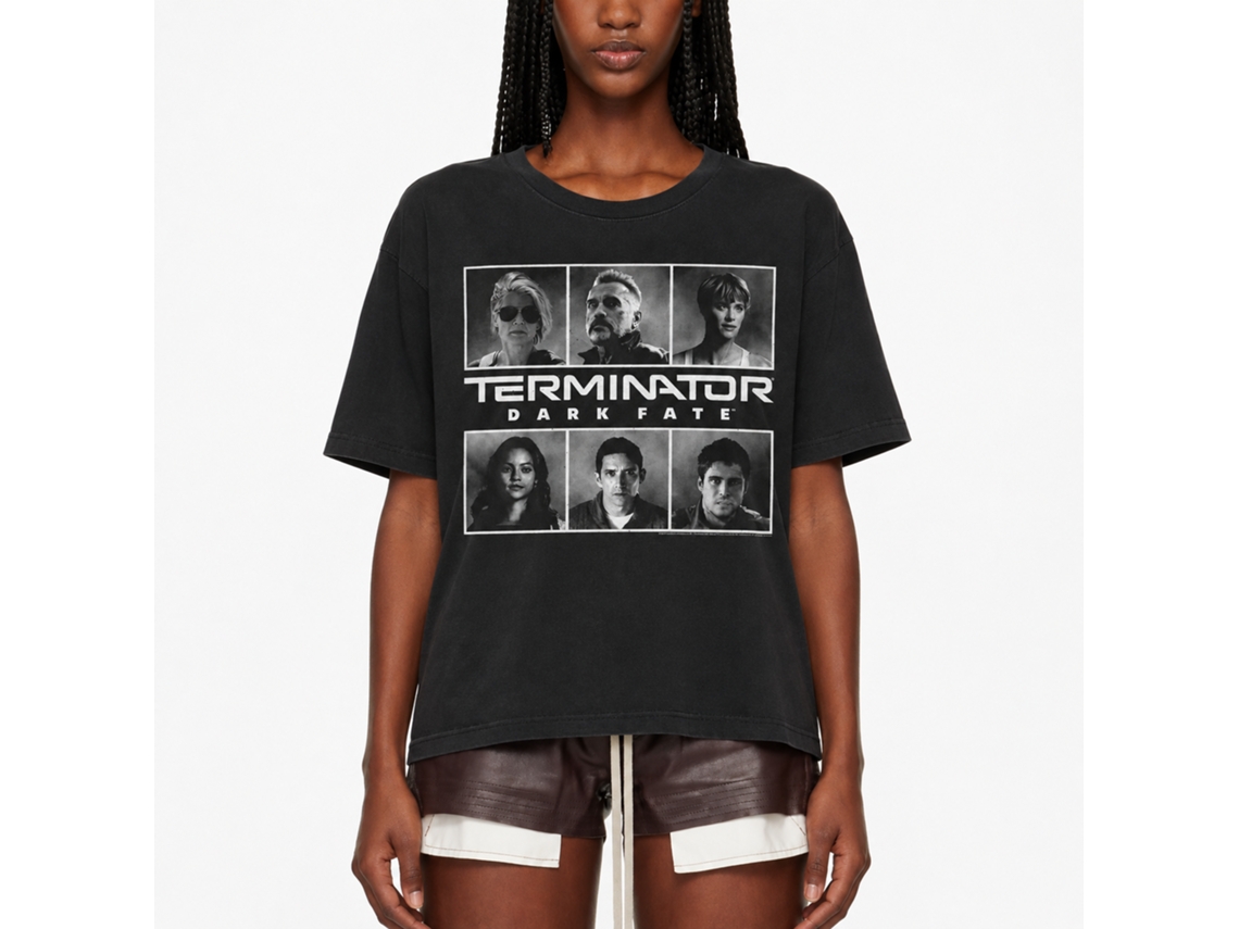 Rockinstone Terminator Dark Fate Groupshot Black Adult T-shirt Size:xxl