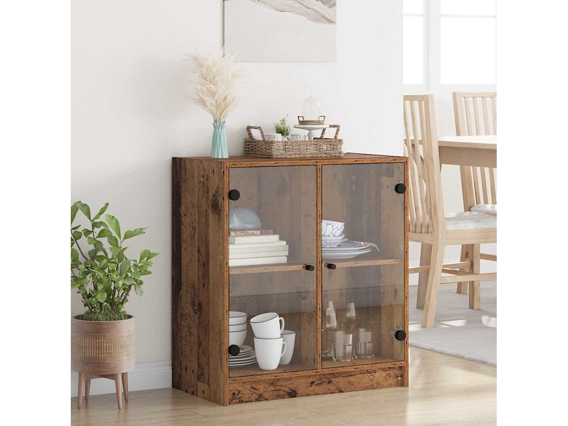 Vidaxl Armário Lateral Madeira Antiga 68 X 37 X 75,5 Cm