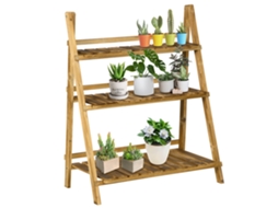 Suporte para Planatas Madeira de Abeto Cor Madeira 80x37x93 cm Outsunny
