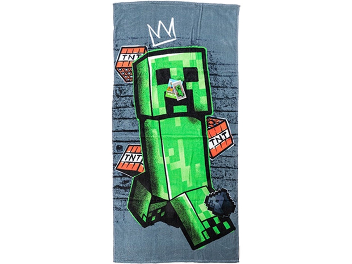 Toalha de Banho /praia Minecraft Metro Art Creeper 70x140 Cm BRILVIBERA