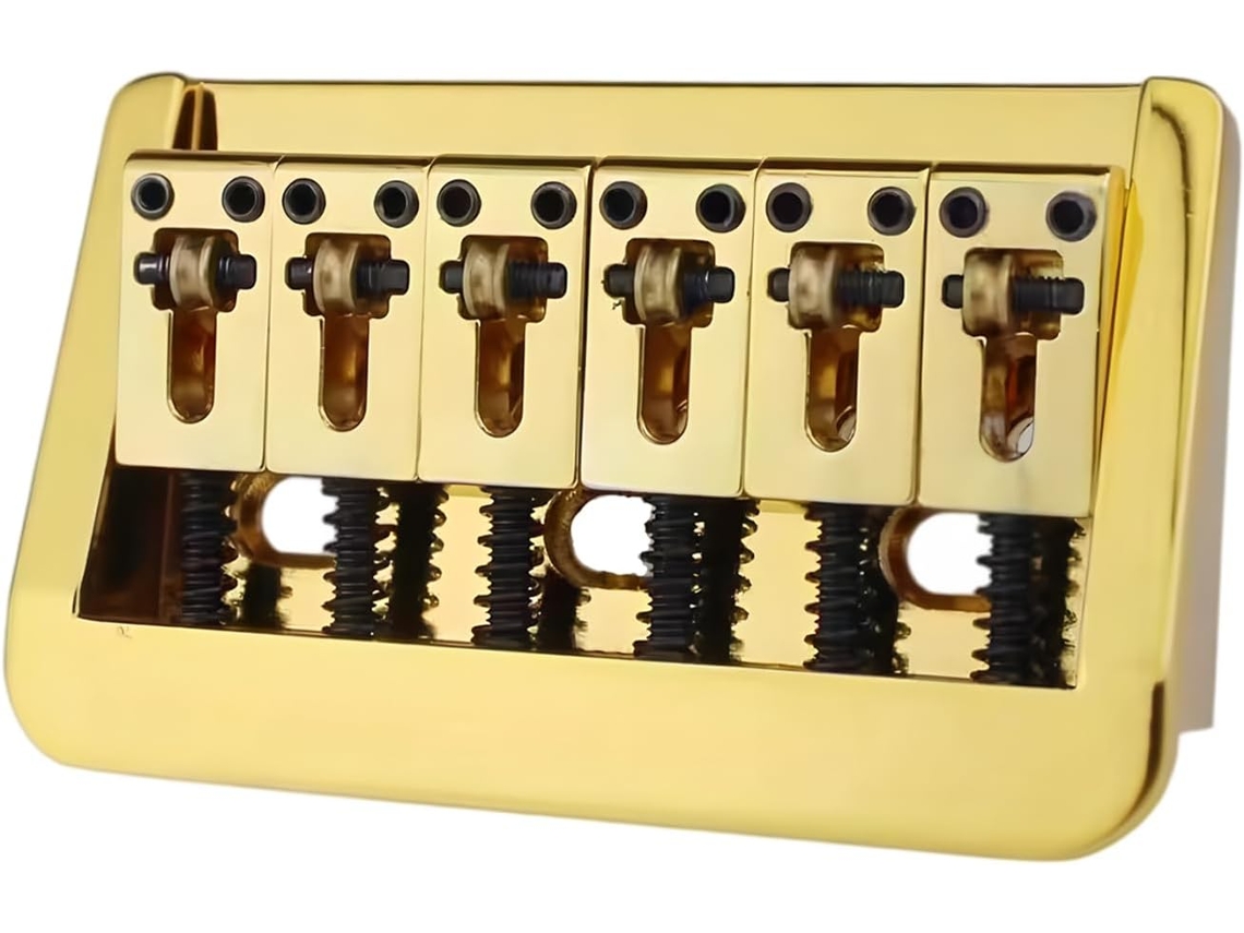 Ponte De Guitarra Com Saddles Fixos De Cobre E Bloco De Zinco, Peça