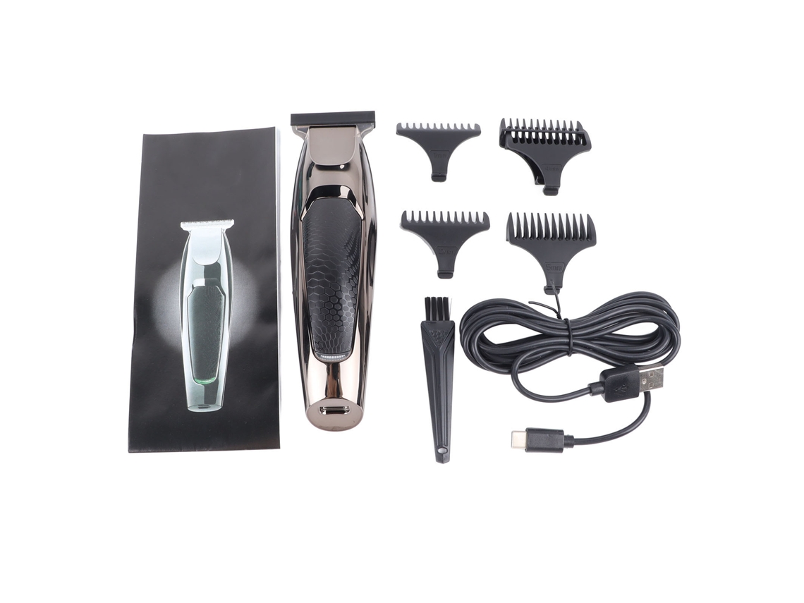 Tijera De Corte De Pelo Eléctrica Recargable Usb Para Hombres Con 5 Peines Guía