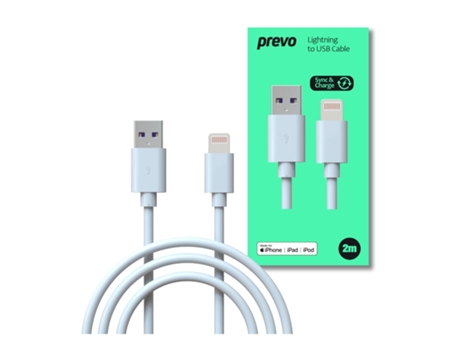 Cabo Usb Lightning PREVO Branco