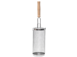 Gaiola De Aço Inoxidável Para Churrasco Ao Ar Livre — Grelha Para Camping, Cesto Defumador, Gaiola Redonda Para Assar, Grelha Giratória Portátil