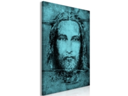 Quadro ARTGEIST Shroud of Turin in Turqoise (1 Part) Vertical (40x60)