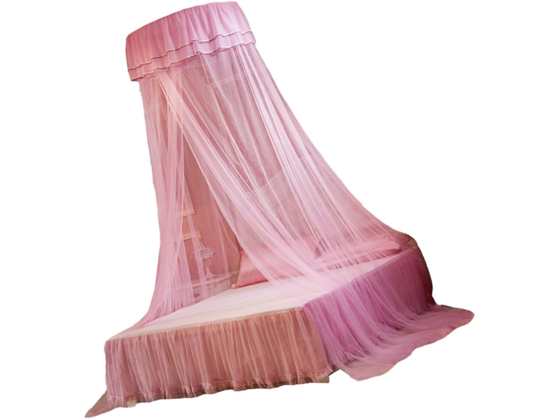 Mosquiteiro Wooneky Rosa De Renda Para Pendurar Na Cama, Ideal Para Quartos, Previne Insetos E Decora O Ambiente