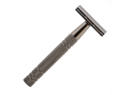 Aparador de barba manual de aço inoxidável com lâmina dupla