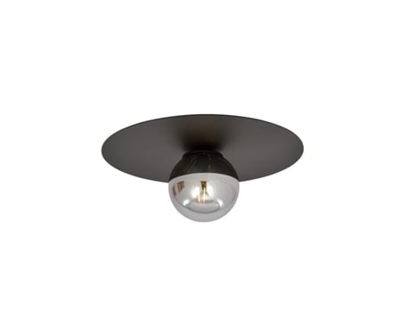 Candeeiro de Teto Solar Aço Preto 43X19X43 Cm EPIKASA