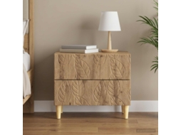 Vidaxl Mesa-de-cabeceira Carvalho Arttisan 62 X 34,5 X 48 Cm