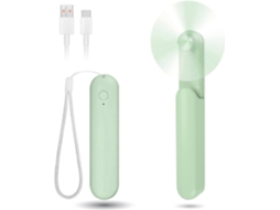 Mini ventilador de mão silencioso, recarregável, 3 velocidades, formato de C, viagem BRILVIBERA
