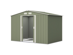 Galpão de Jardim 4,9 m² com 2 portas deslizantes, base reforçada, verde claro 277x195x192 Cm | S/MARCA