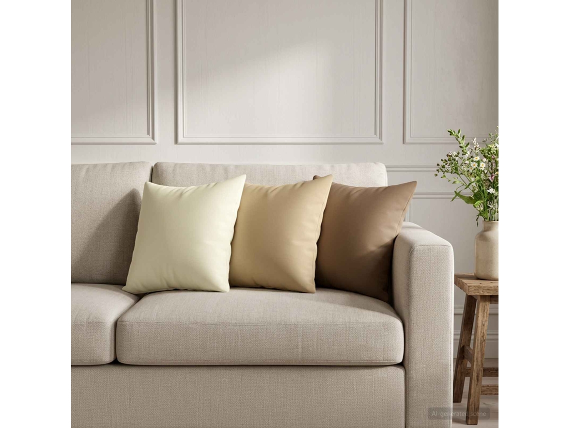 Vidaxl Capa Almofada 2 Pcs Heerlen Creme 30 X 30 Cm Poliéster