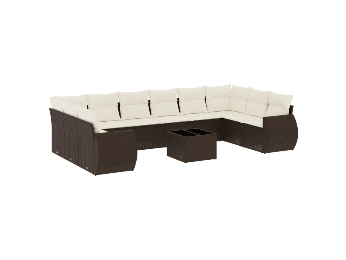 Garden Sofa Set, Garden Sofa Sets Vidaxl Marrom Rattan / Vime (n/a)