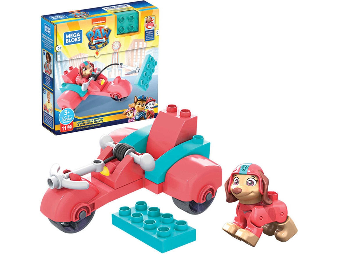 Blocos de Construção MEGA BLOKS Patrulha Pata Mota de Liberty (Idade Mínima: 3 Anos - 18 x 5 x 18 cm)