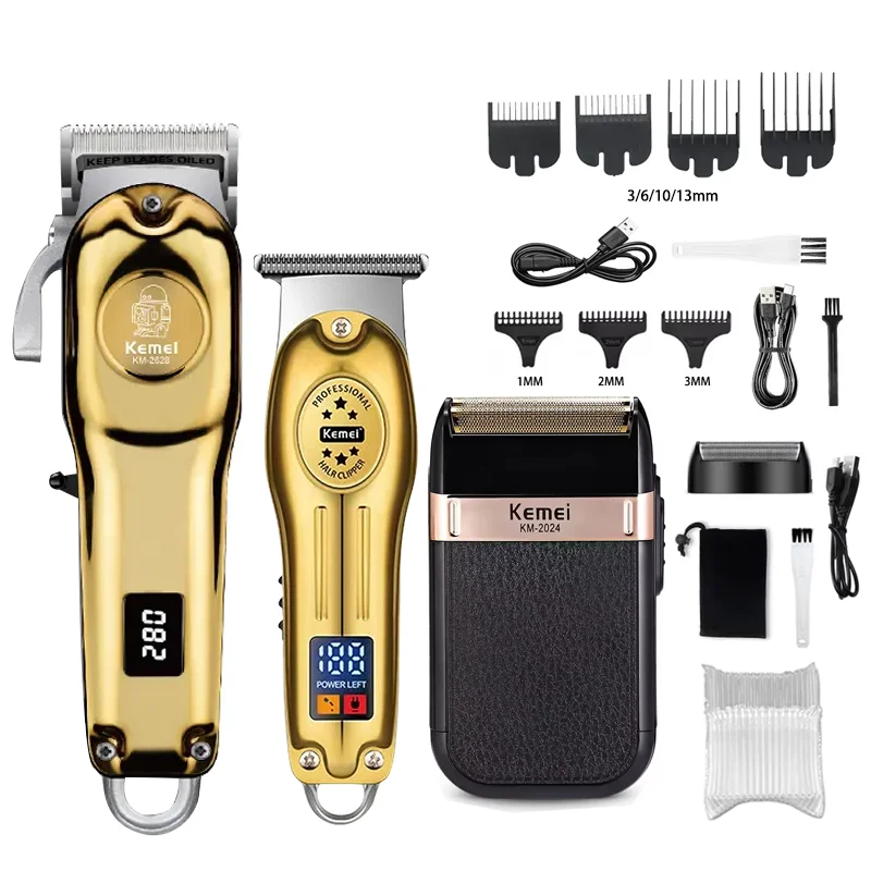 Máquina De Cortar Cabelo Profissional, Recarregável Via Usb, Com Indicador De Carregamento, Fabricada Em Aço Inoxidável, Com Autonomia De 85 Minutos.