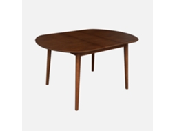 Mesa De Jantar Oval Extensível Madeira De 4 6 Lugares, Madeira De Nogueira Sweeek