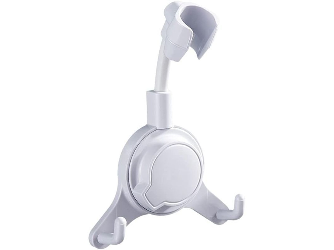 Soporte Para Ducha Ajustável 360 Graus Com Ventosa Sem Furar Material Abs Cinza Acessório De Banheiro