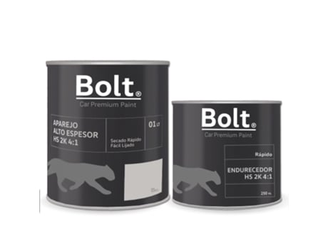Conjunto Tintas de Retoque BOLT SPRAY PREMIUM PAINT Hs White 2K 4:1 + Catalyst Kit 1,25 Lt
