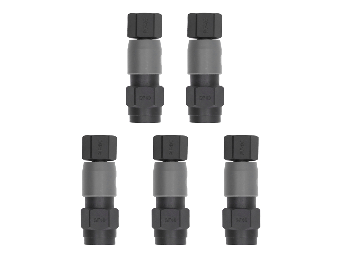 5 Conjuntos Conector Pneumático Rápido Tipo C Rosca Feminina Auto-bloqueio Sf+pf-40